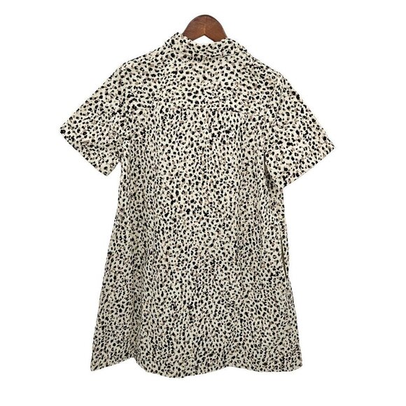 Who What Wear Shirt Dress Sz Small Button Down Cheetah Animal Print Pockets NEW - Picture 5 of 13